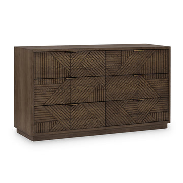Santa Clara Toasted Brown 6 Drawer Dresser - Ornate Home