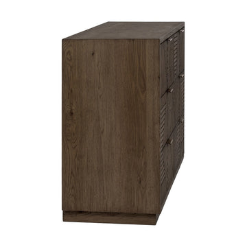 Santa Clara Toasted Brown 6 Drawer Dresser - Ornate Home