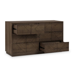 Santa Clara Toasted Brown 6 Drawer Dresser - Ornate Home