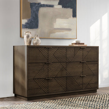 Santa Clara Toasted Brown 6 Drawer Dresser - Ornate Home