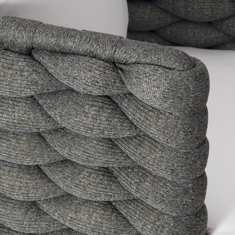 Santa Cruz Cadet Grey/White/Cream Outdoor Arm Chair - Ornate Home