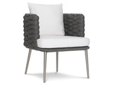 Santa Cruz Cadet Grey/White/Cream Outdoor Arm Chair - Ornate Home