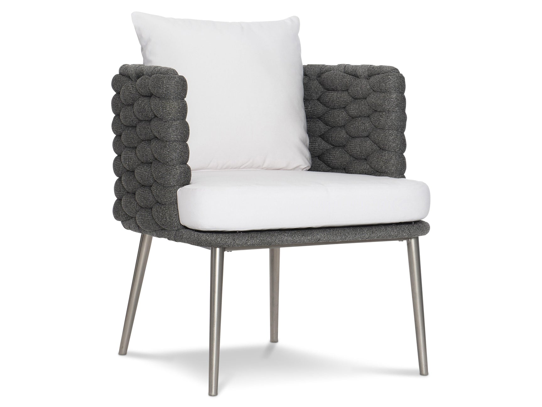 Santa Cruz Cadet Grey/White/Cream Outdoor Arm Chair - Ornate Home