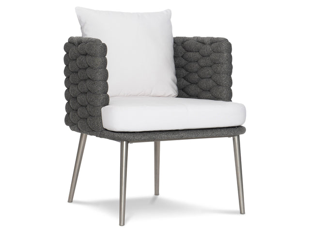 Santa Cruz Cadet Grey/White/Cream Outdoor Arm Chair - Ornate Home