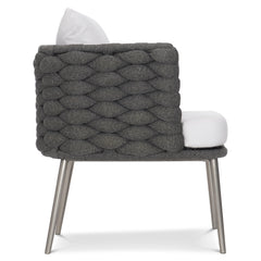 Santa Cruz Cadet Grey/White/Cream Outdoor Arm Chair - Ornate Home