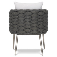 Santa Cruz Cadet Grey/White/Cream Outdoor Arm Chair - Ornate Home