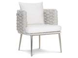 Santa Cruz Nordic Grey/White/Cream Outdoor Arm Chair - Ornate Home