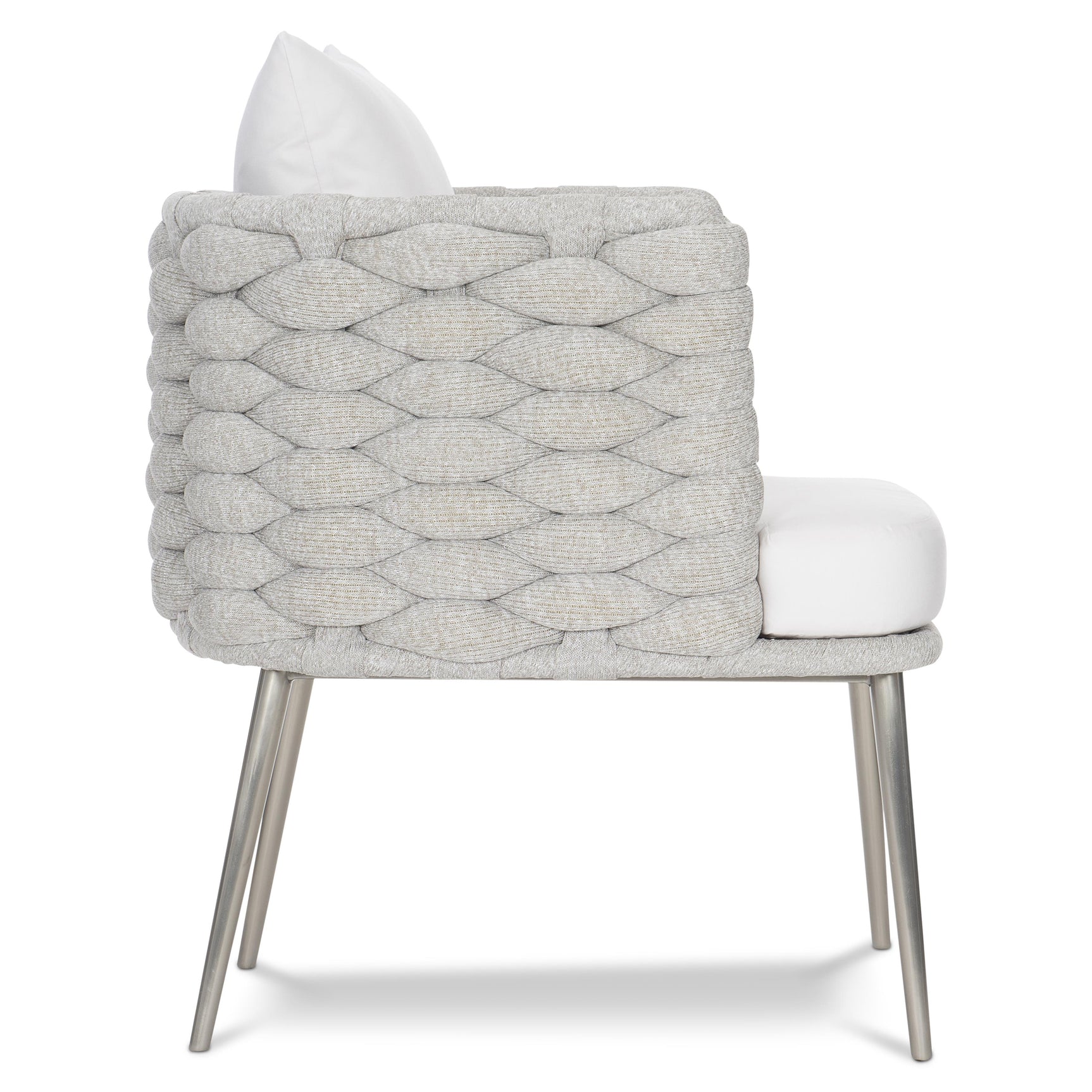 Santa Cruz Nordic Grey/White/Cream Outdoor Arm Chair - Ornate Home
