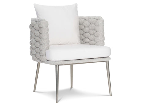 Santa Cruz Nordic Grey/White/Cream Outdoor Arm Chair - Ornate Home