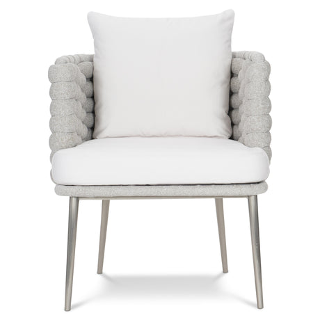 Santa Cruz Nordic Grey/White/Cream Outdoor Arm Chair - Ornate Home