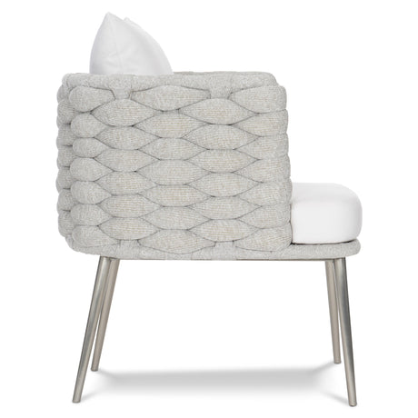 Santa Cruz Nordic Grey/White/Cream Outdoor Arm Chair - Ornate Home