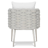 Santa Cruz Nordic Grey/White/Cream Outdoor Arm Chair - Ornate Home