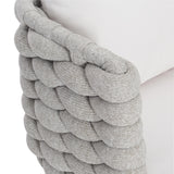 Santa Cruz Nordic Grey/White/Cream Outdoor Arm Chair - Ornate Home