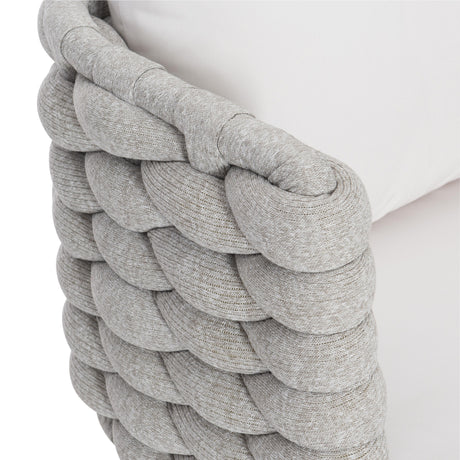 Santa Cruz Nordic Grey/White/Cream Outdoor Arm Chair - Ornate Home