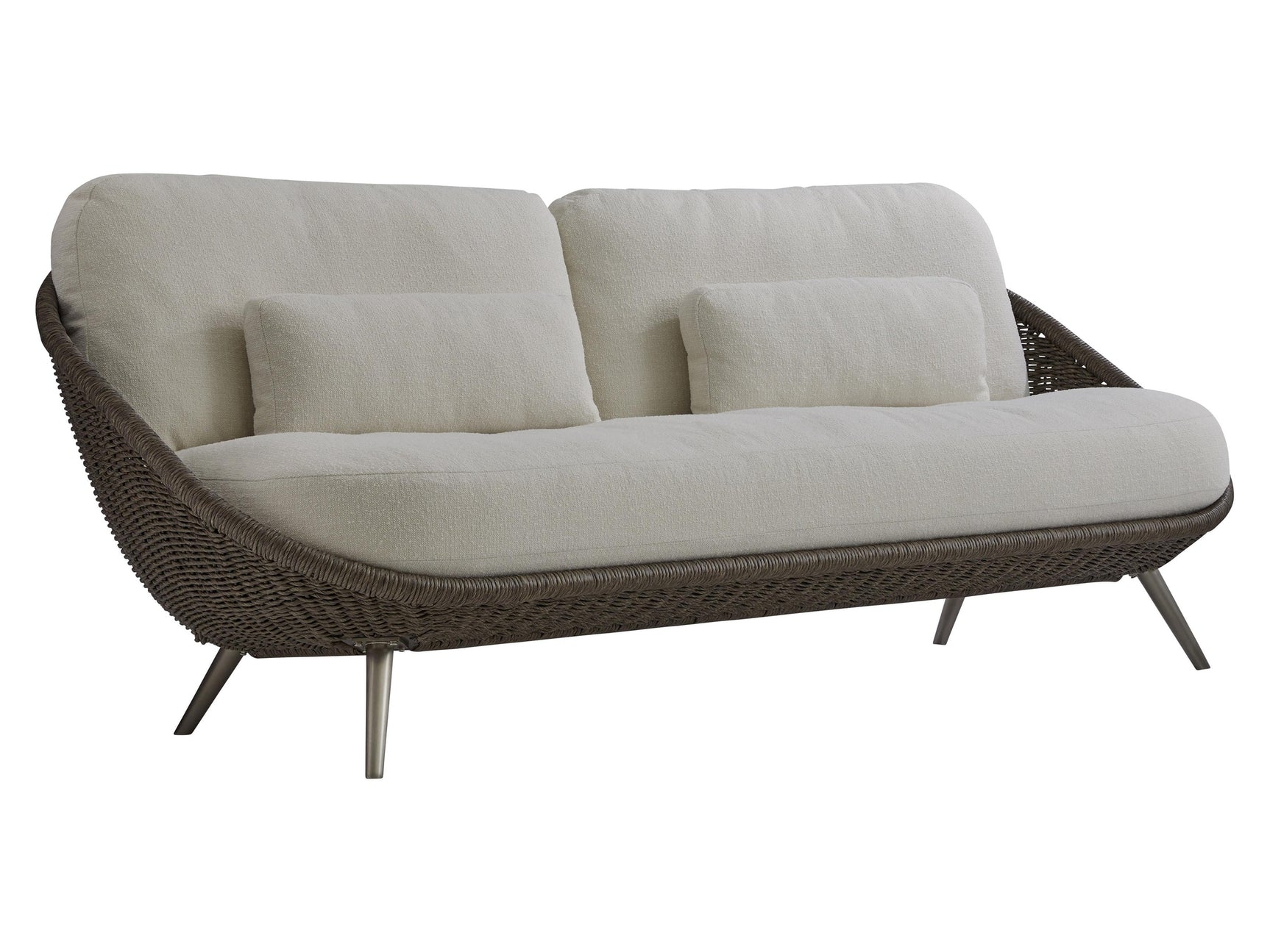 Santa Monica Pebble/White/Cream Outdoor Sofa - Ornate Home