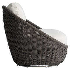 Santa Monica Pebble/White/Cream Outdoor Swivel Chair - Ornate Home
