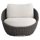 Santa Monica Pebble/White/Cream Outdoor Swivel Chair - Ornate Home