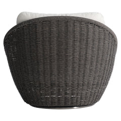 Santa Monica Pebble/White/Cream Outdoor Swivel Chair - Ornate Home