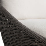 Santa Monica Pebble/White/Cream Outdoor Swivel Chair - Ornate Home