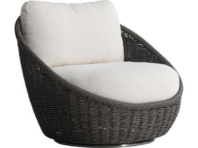Santa Pebble/White/Cream Monica Outdoor Swivel Chair - Ornate Home