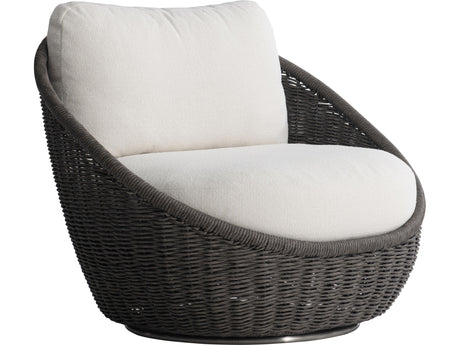 Santa Pebble/White/Cream Monica Outdoor Swivel Chair - Ornate Home