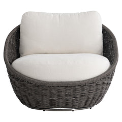 Santa Pebble/White/Cream Monica Outdoor Swivel Chair - Ornate Home