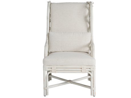 Santa Rosa Nomad Snow/White Rattan Arm Chair - Ornate Home
