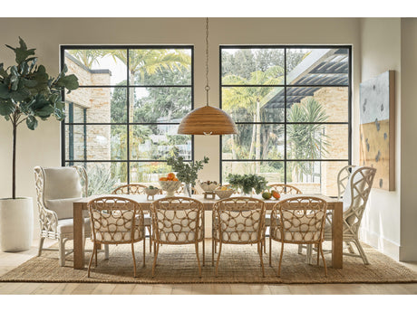 Santa Rosa Nomad Snow/White Rattan Arm Chair - Ornate Home