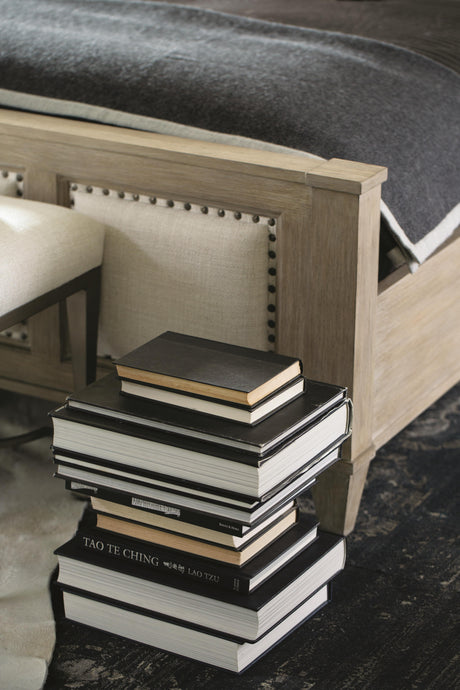 Santa Sandstone/White/Cream Barbara Queen Panel Bed - Ornate Home