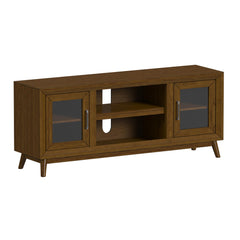 Santa Barbara Walnut 5-Piece Entertainment Center with 60" TV Console - Ornate Home