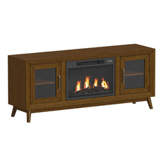 Santa Barbara Walnut 6-Piece Entertainment Center with 60" TV Console - Ornate Home
