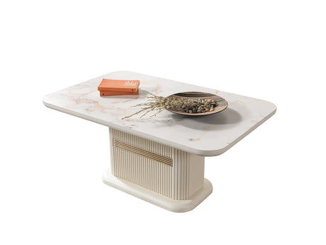 Santana Ivory Coffee Table - Ornate Home
