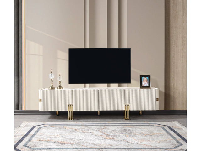 Santana Ivory TV Stand - Ornate Home