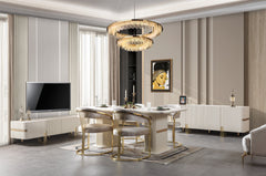 Santana Ivory TV Stand - Ornate Home