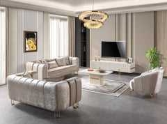 Santana Ivory TV Stand - Ornate Home