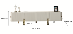 Santana Ivory TV Stand - Ornate Home