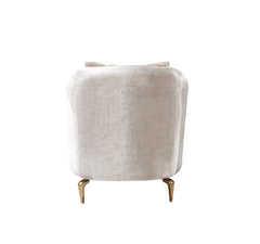 Santana Ivory Velvet Accent Chair - Ornate Home