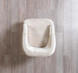 Santana Ivory Velvet Accent Chair - Ornate Home