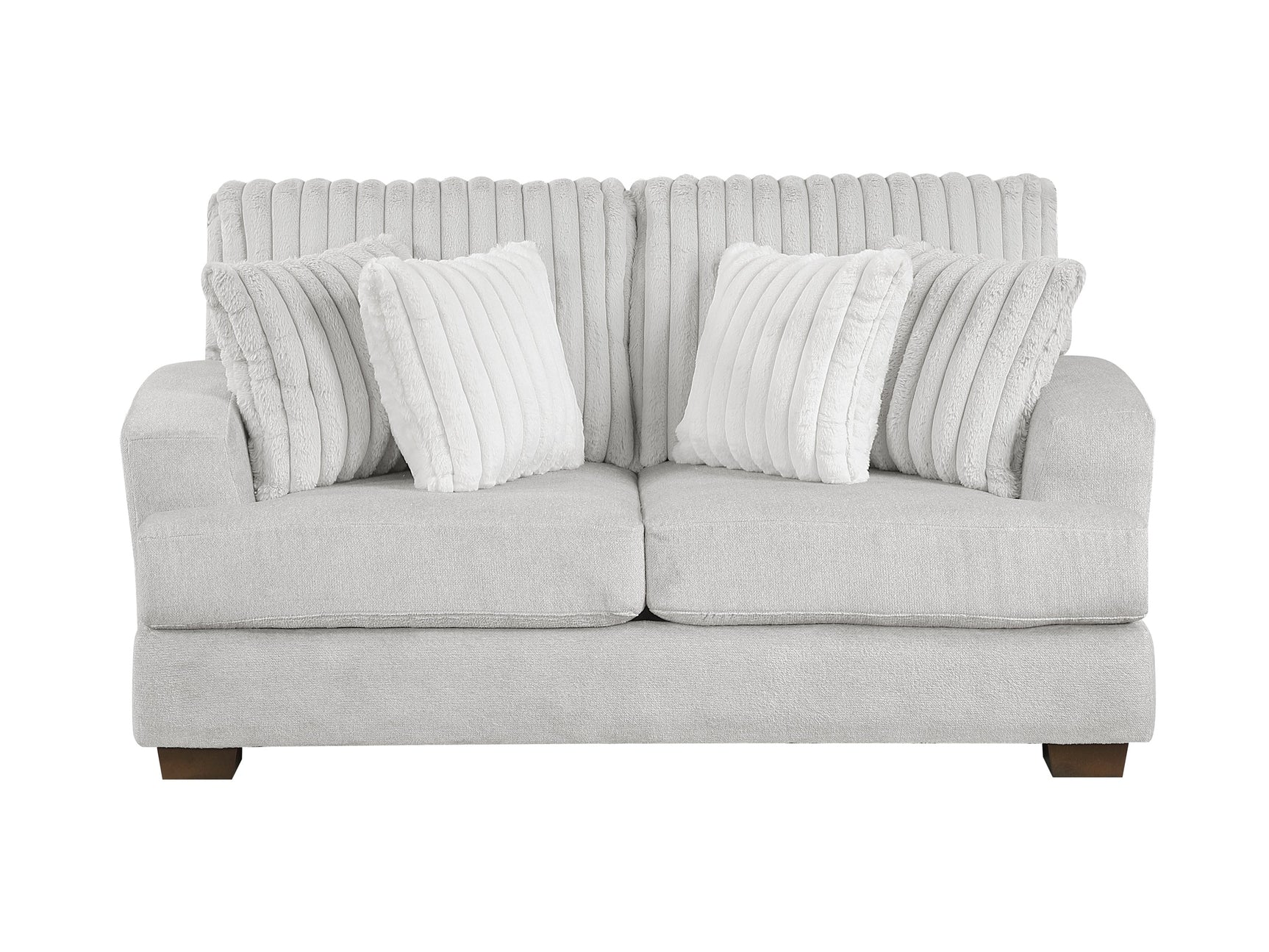 Santiago Light Gray Loveseat - Ornate Home