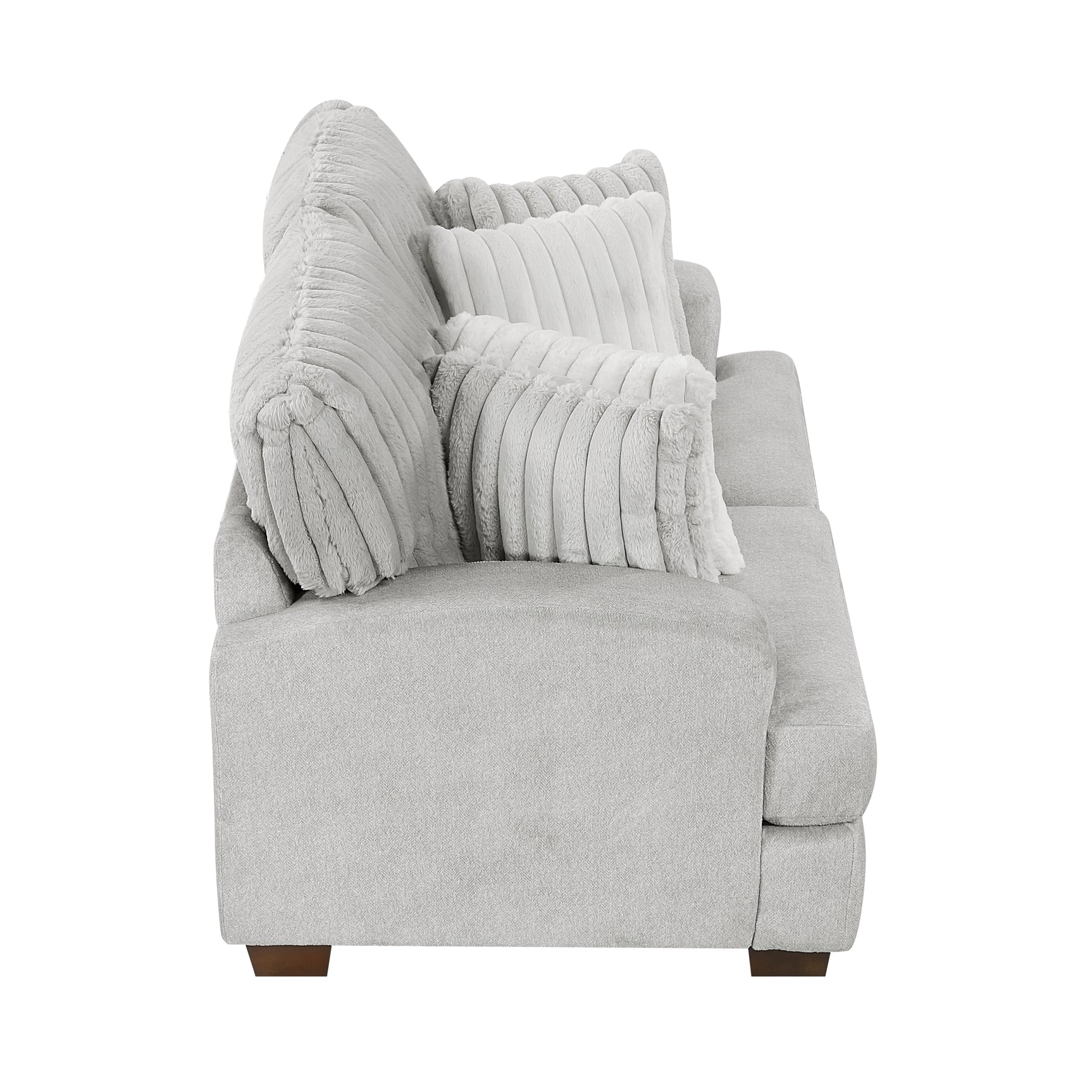 Santiago Light Gray Loveseat - Ornate Home