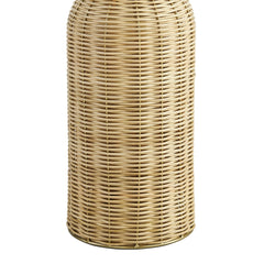 Santo White/Natural Rattan Table Lamp With Dome Shade - Ornate Home