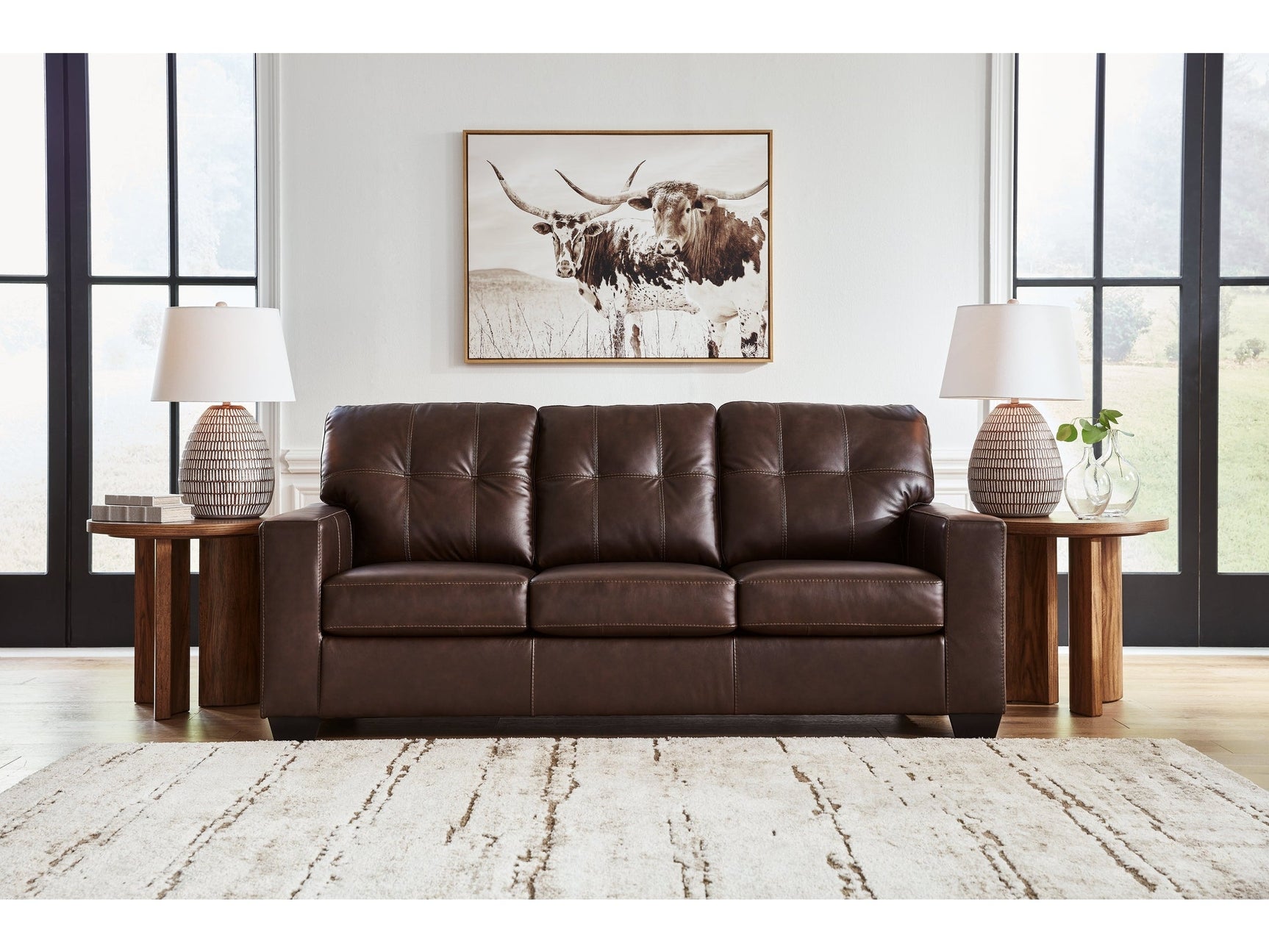 Santorine Dark Brown Queen Sofa Sleeper (Online Special Price) - Ornate Home