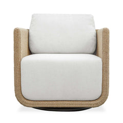 Santorini Brown Outdoor Swivel Lounge Chair - Ornate Home