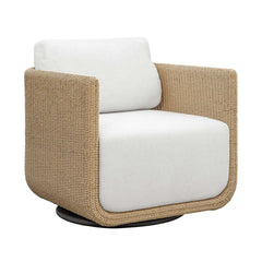 Santorini Brown Outdoor Swivel Lounge Chair - Ornate Home