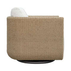 Santorini Brown Outdoor Swivel Lounge Chair - Ornate Home