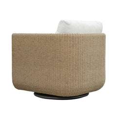 Santorini Brown Outdoor Swivel Lounge Chair - Ornate Home