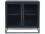 Santorini Cerulean Blue Metal Kitchen Cabinet - Ornate Home