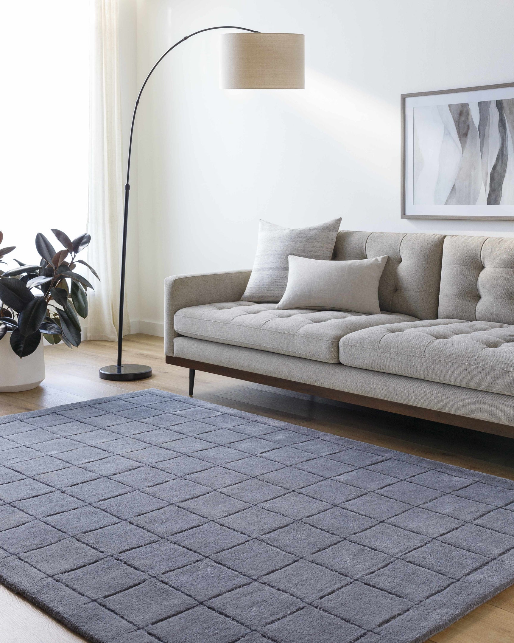 Sanvi Charcoal Area Rug - Ornate Home