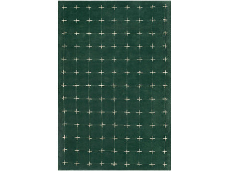 Sanvi Green Tufted Wool Area Rug - Ornate Home