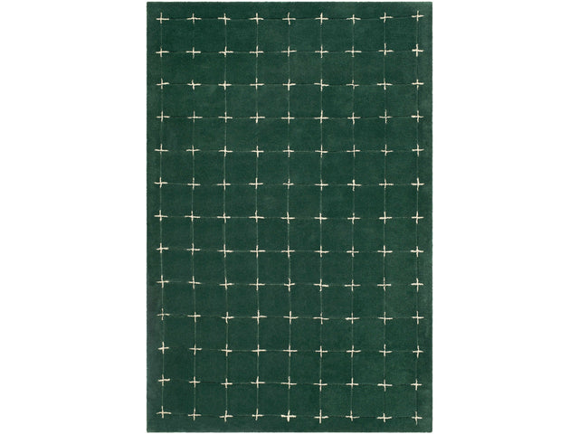 Sanvi Green Tufted Wool Area Rug - Ornate Home